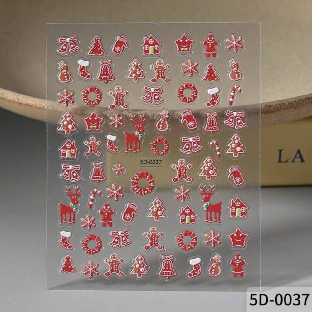 Christmas Nail Art Stickers 3 Sheets Buyer's Choice-NIP - Picture 2 of 14
